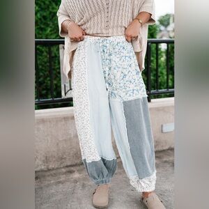 💥 POL “Wanderpatch Joggers” | Denim Sz L NWOT